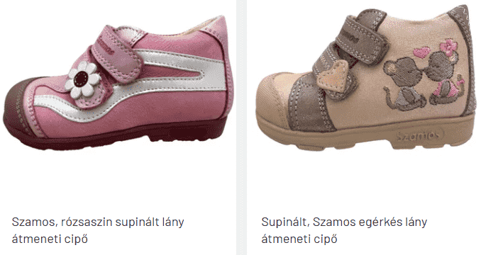 Szamos supinált átmeneti cipő