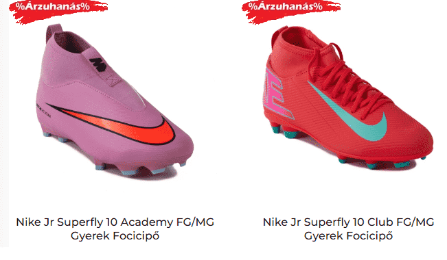 focicipők gyerekeknek